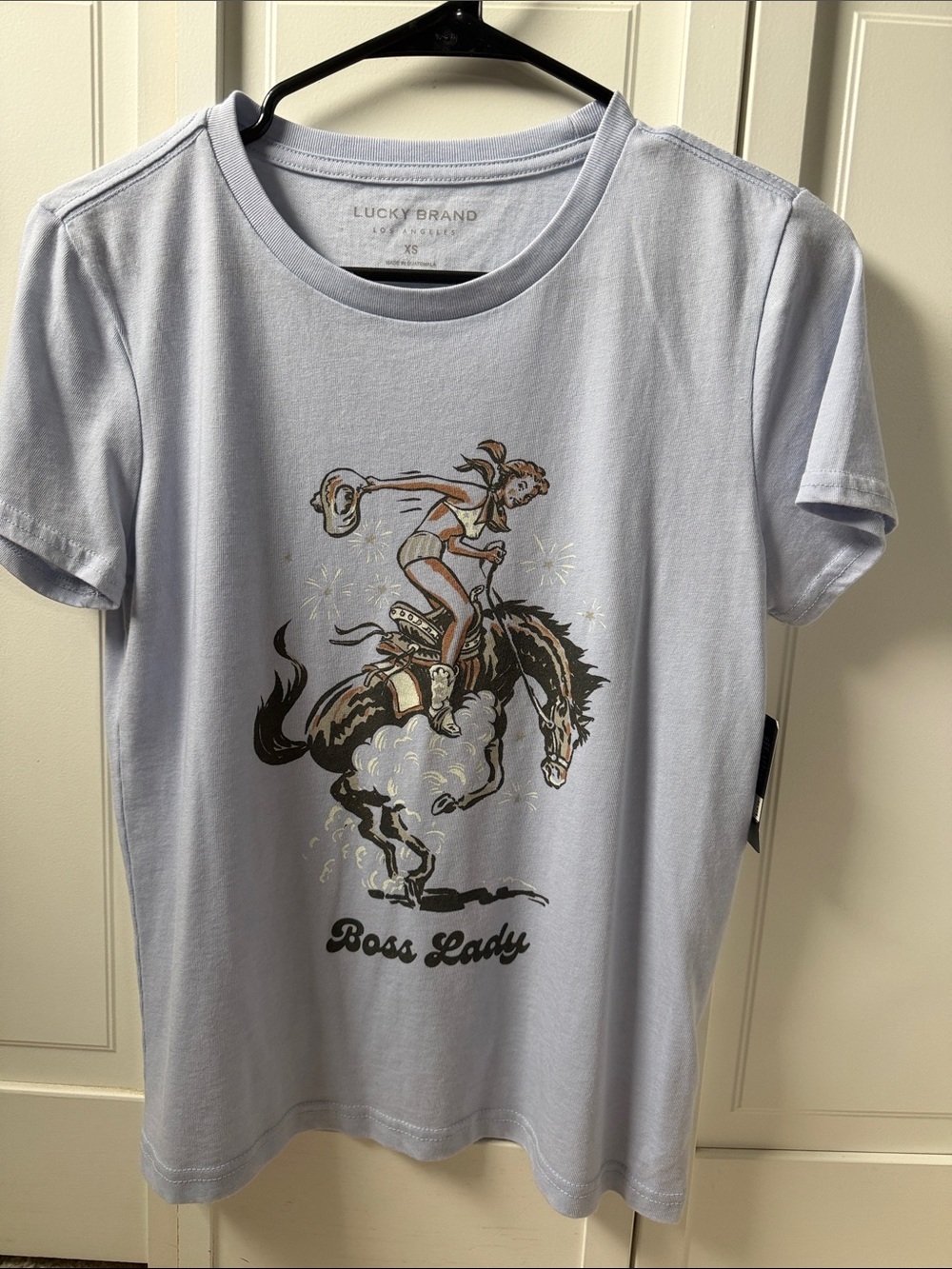 Lucky Brand Light Blue 'Boss Lady' Graphic Tee